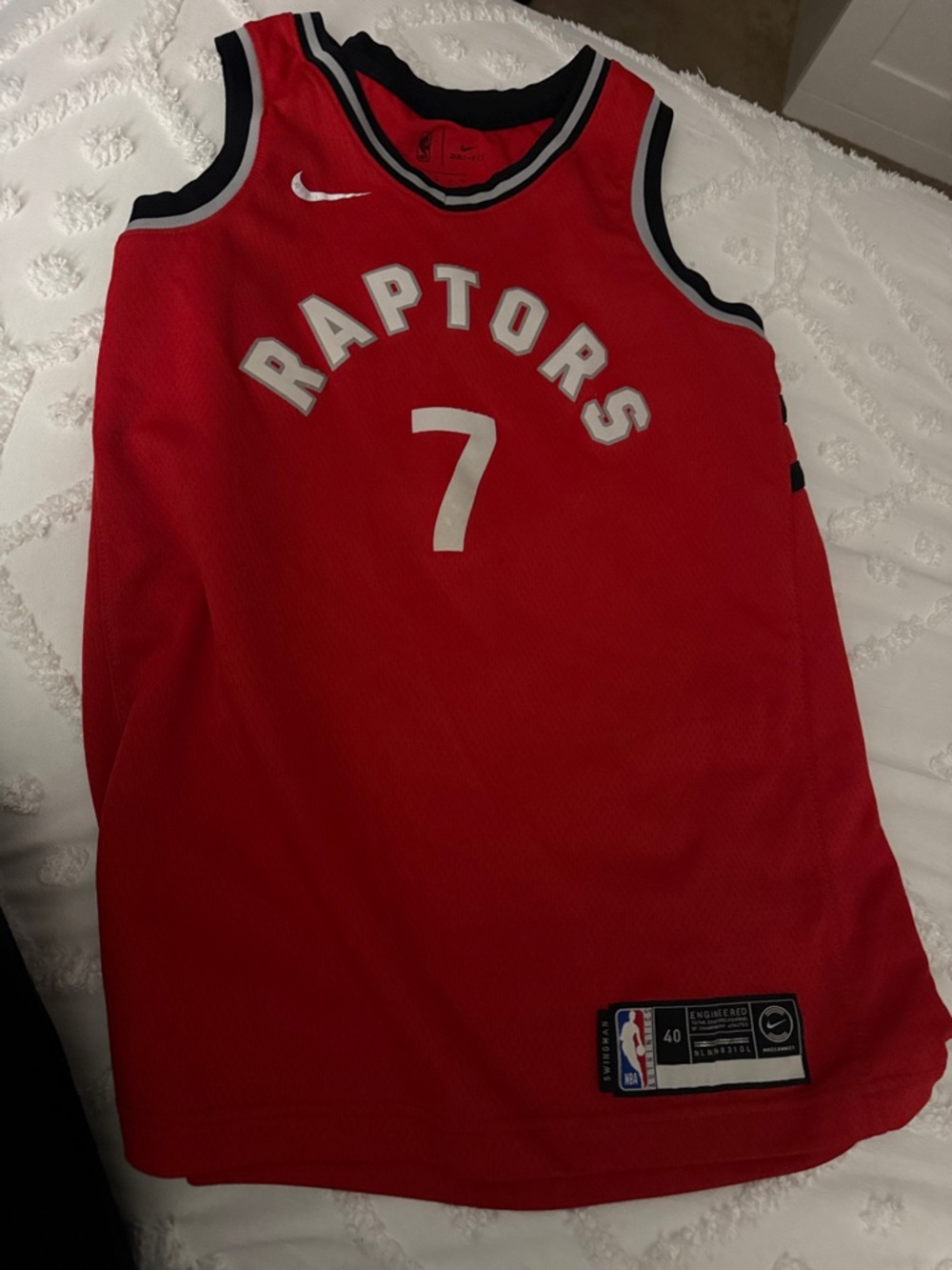 Nike Red Toronto Raptors #7 Basketball Jersey